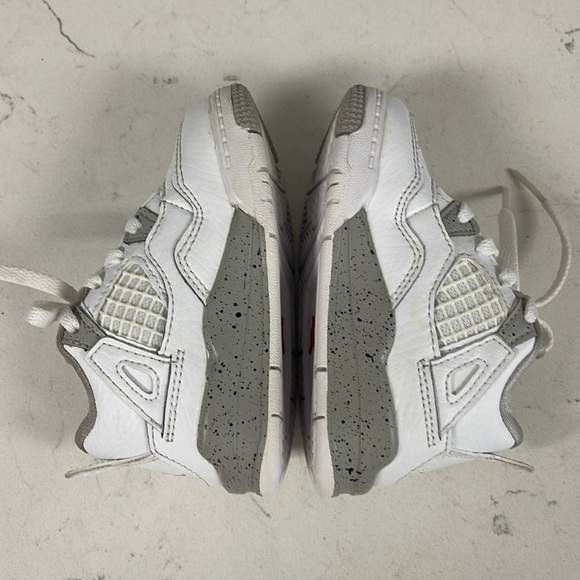 Nike Air Jordan 4 IV Retro White Oreo Toddler Sneakers BQ7670-100 Size 6C - Picture 10 of 16
